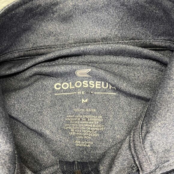 Colosseum Men’s M West Virginia Mountaineers 1/4 Zip Pullover Gray Long Sleeve - Picture 3 of 6